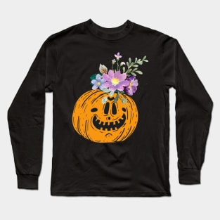 floral pumkin Long Sleeve T-Shirt